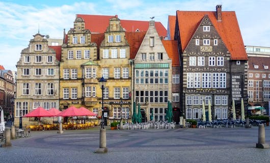 Blick auf Gebäude des Bremer Marktplatzes
